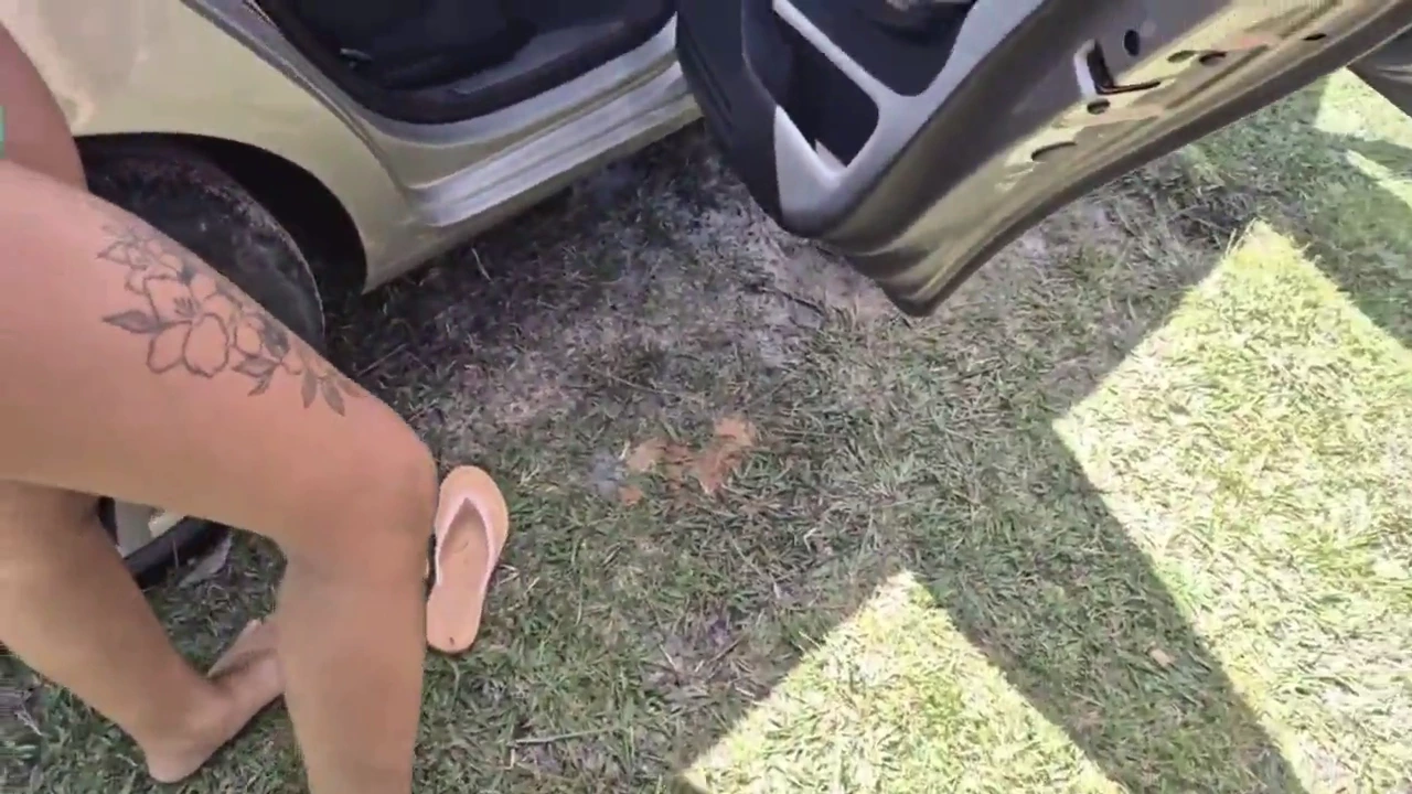 My girlfriend and I got into a brothel truck, and she invited three hairy men to have sex with us porn video